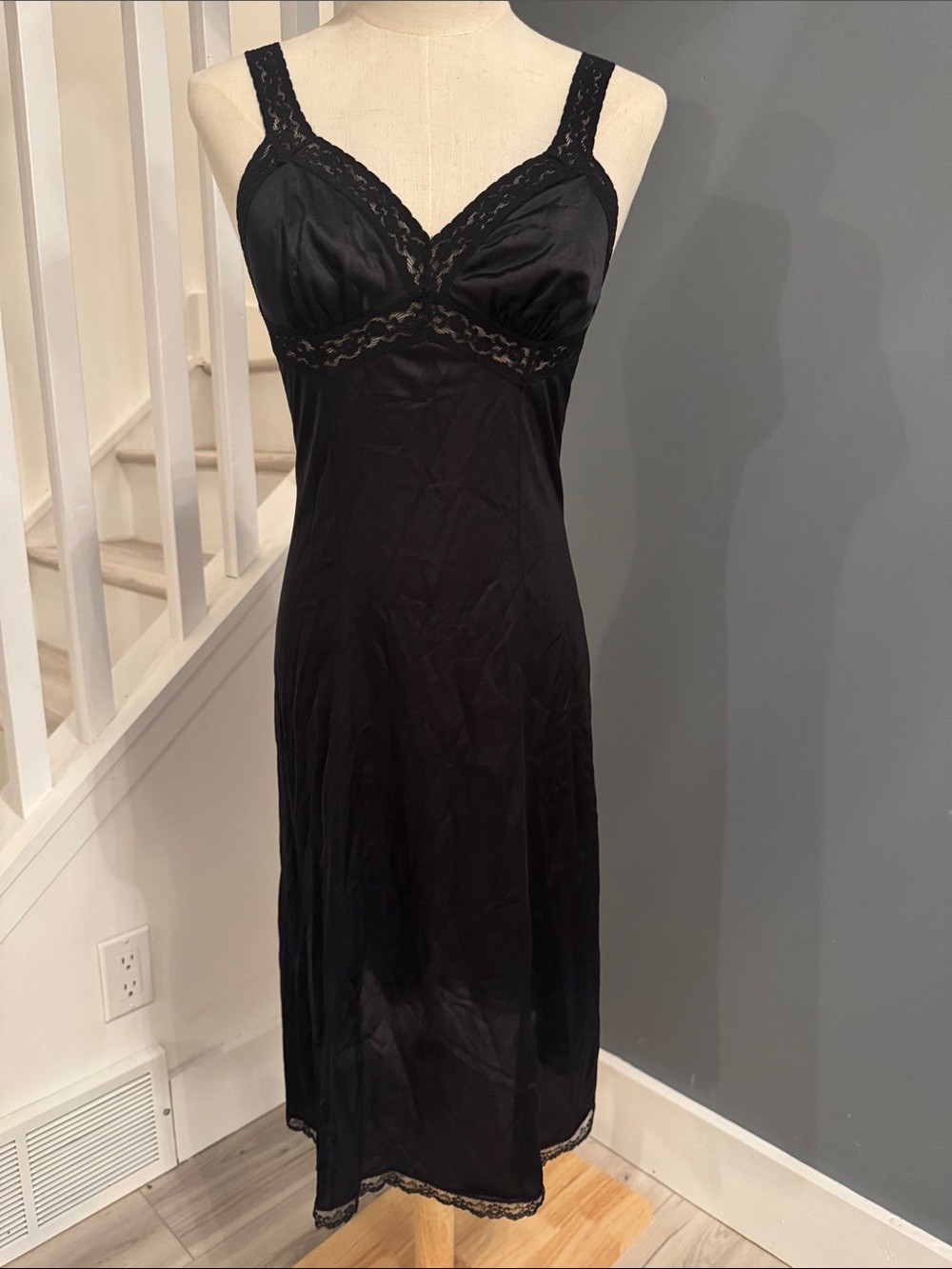 Vintage Slip Dress.La Cie French Maid. Lace detail with silk material bodice.
